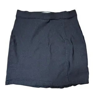 Classic Black Mini Skirt with Back Slit Size XS thumbnail 1