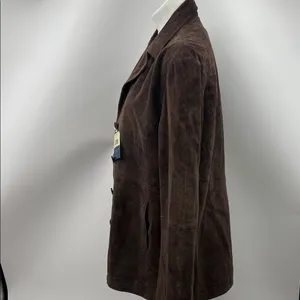 Women's Brown Leather Jacket Size XL thumbnail 5