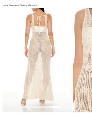 Forever 21 Beige Rosette Beach Cover Up thumbnail 2
