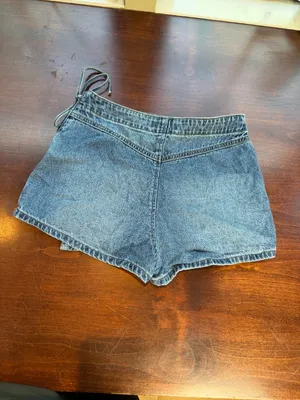 Tillys RSQ Denim Skort Side Tie Mini Size 25 Wrap Front thumbnail 7