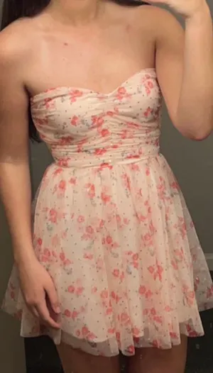 Tangerine Julia Floral Strapless Mini Dress thumbnail 2