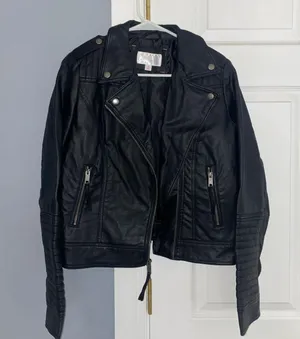 Leather Black Jacket Size M thumbnail 1