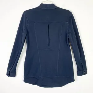 Cabi Around the Clock Black Zip Mandarin Collar Zip Blazer Jacket #5480 Size S thumbnail 2