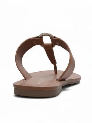 Aldo Tan Thong Sandals W/ Gold Accents thumbnail 7