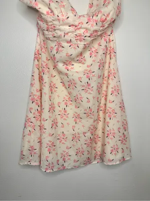 NWT Princess Polly Creamy White Floral Mini Dress with Pink Blossoms thumbnail 5
