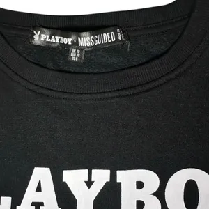 Playboy x Missguided Cropped Black Fleece Pullover Streetwear Gorpcore Y2K US 6 thumbnail 4