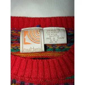 Vtg 80s 90s‎ Paul Harris Coogi Style Bright Geometric Pattern Knit Sweater Small thumbnail 3