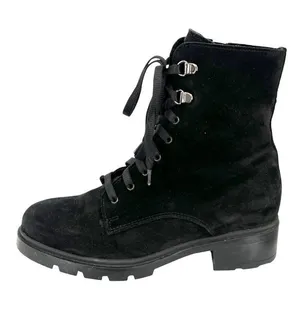 La Canadienne Sabel Black Suede Waterproof Combat Lace-Up Ankle Boots Size 7.5 thumbnail 1