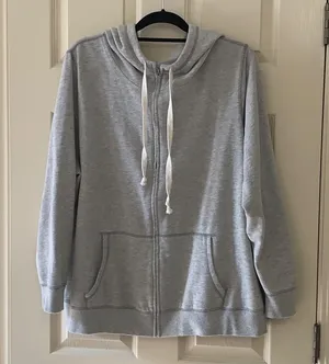 Old Navy light gray zip up hoodie size XXL thumbnail 1