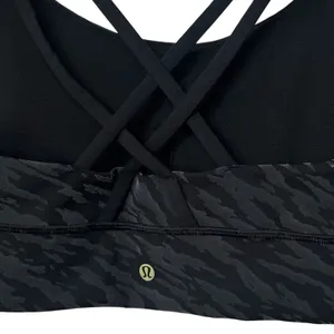 Lululemon Lunar New Year Energy Longline Sports Bra‎ Black Leopard Athletic 12 thumbnail 7