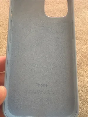 Apple iPhone 15 or 13 Blue Silicone Case with MagSafe thumbnail 5