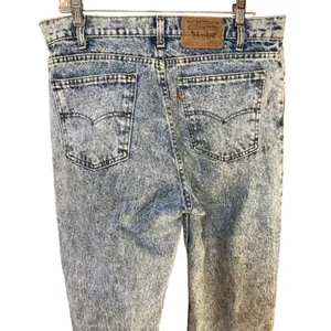 Vintage Levi's Acid Washed Orange Tab 550 Relaxed Taper Jeans Denim 36 X 32 thumbnail 6