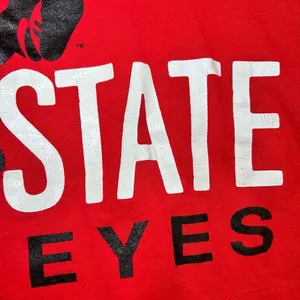 Vintage Ohio State Buckeyes Crop Top Graphic T-Shirt Single Stitch Brutus USA thumbnail 5