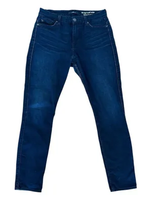7 For All Mankind High Waist Ankle Skinny Jeans 29 Dark Wash Classic Luxury thumbnail 1