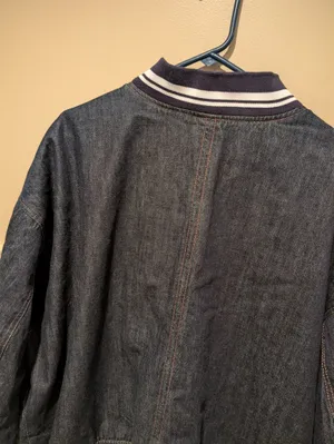 Old Navy Dark Denim Bomber Jacket thumbnail 9