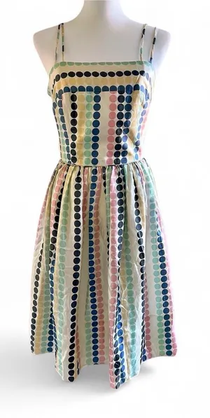 Anthropologie Girls' Pastel Dot Stripe Sundress - Multi thumbnail 1