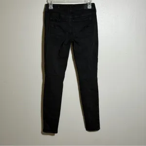 American‎ Eagle Women Denim Black Distressed Jegging Jeans Next Level Stretch 4 thumbnail 5