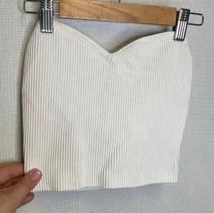 Aritzia Babaton Sculpt Knit Sweetheart Tube Top White Ribbed Strapless XS 78480 thumbnail 1