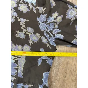 Free People Melrose Floral Maxi Dress Womens 4 Blue Bell Sleeve Boho thumbnail 5