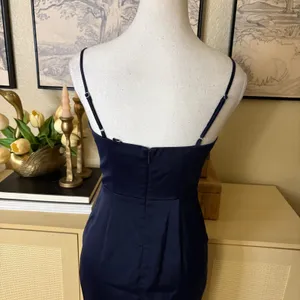 REVOLVE NBD Shelby Gown Satin In Navy Blue‎ Size XXS thumbnail 5