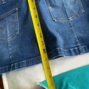 90s micro‎ mini denim skirt with pockets size 11/12 thumbnail 7