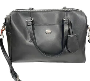 Coach Crossgrain Carryall Satchel Zip top Closure Double Handle Purse Bag‎ Black thumbnail 1