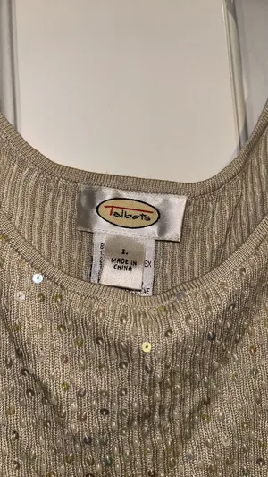 Talbots Gold Sequin Top thumbnail 2