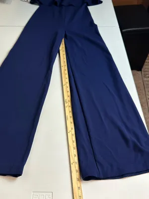 Lulus Women’s Power of Love Navy Blue Strapless Stretch Knit Jumpsuit Size XS thumbnail 6