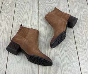Sam Edelman Women's Kaiti Block Heel Ankle Boots 8M Walnut Suede $180 thumbnail 3