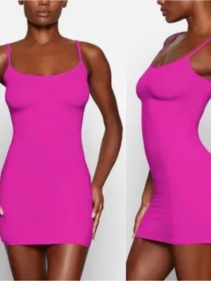 SKIMS Rare Fits Everybody Fuchsia Bodycon Dress thumbnail 2