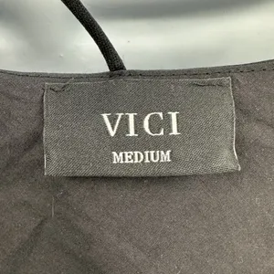 VICI | Medium | Black Satin Groupie Studded Embellished Strappy Tank Camisole thumbnail 5