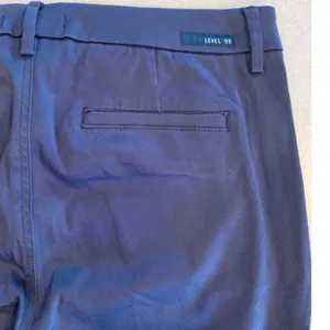 Level 99 Trousers Women 31 Navy Blue Zip Pocket‎ Stretch Slit Hem Dark Academia thumbnail 7