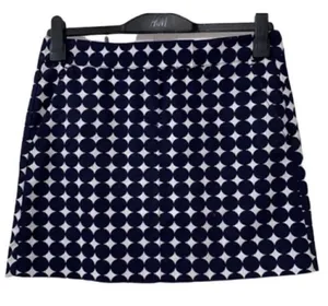 Jcrew Polka Dot Blue and White Cotton Mini Skirt(Size 4) thumbnail 1