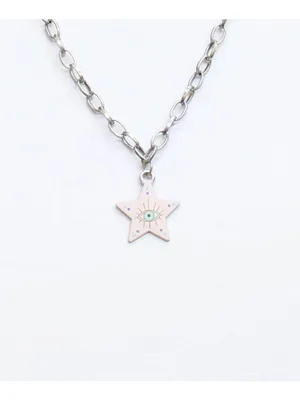 NWT Avenue Cactus Star Necklaces Silver Gray Multi 17" + 3" 18" + 4" 16" + 3" thumbnail 4