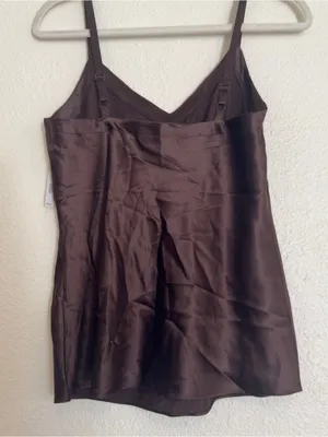 Apt 9 Silk Tank Top Brown y2k thumbnail 8