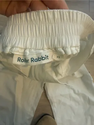 Roller Rabbit White Wide Leg Cropped Pants Size XS thumbnail 3