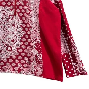 Susan Graver Quarter Zip‎ Red 1X thumbnail 5