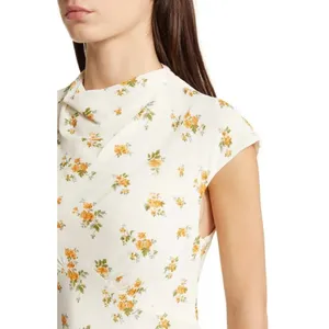 REFORMATION Bettie Floral Print Mock Neck Top Size‎ 0 thumbnail 2