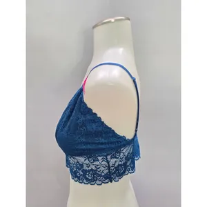 Maidenform Blue Romantic Boudoir Bridal Cottage Lingerie Feminine Lace Bra M thumbnail 3