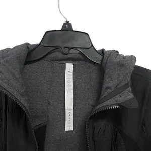 Lululemon Athletica Women’s 4‎ Full Zip Black Hoodie Jacket Ruched Lined thumbnail 4
