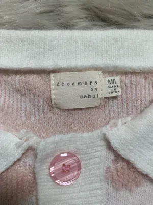 Dreamers by Debut floral knit collared sweater vest M/L thumbnail 3