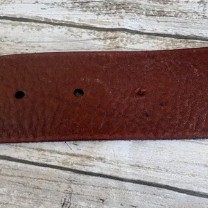 VTG Fossil Leather Belt‎ Brown Sz M Rhinestone Embellished Cowgirl Western y2K thumbnail 3