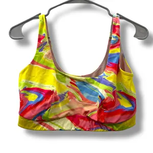 Yitty Lizzo Rainbow Pride Shaping Midi Bralette Sports Bra Sz‎ L thumbnail 3