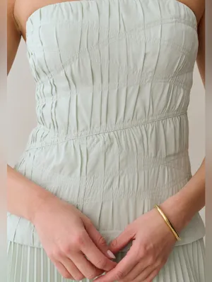 NWT Few Moda Ada Dress size 8 seafoam green strapless pleated maxi o.p.t thumbnail 7