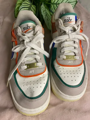 Nike Air Force 1 Shadow Blue Green Womens Size 8 thumbnail 1