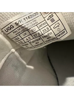 UGG CA1 White Leather Sneakers Womens 6.5 thumbnail 7