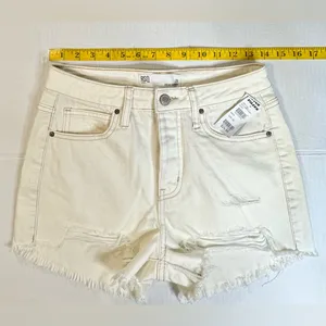 RSQ High Rise Short Womens Size 26 Distressed Fringed Summer Girlcore Beach New‎ thumbnail 4