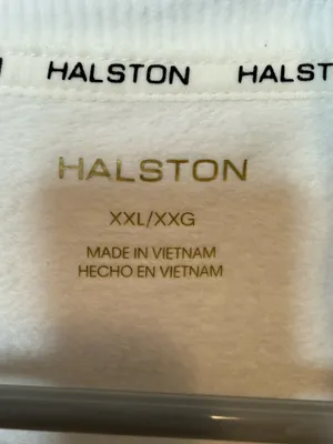 Halston Half Zip High Collar Ribbed Pullover Gold Hardware Size XXL Preppy Luxe thumbnail 4