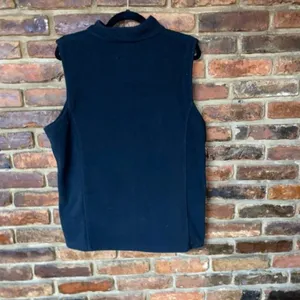 Kinetic Plus Solid Black Fleece Full Zip Sleeveless Vest Women's thumbnail 6