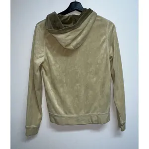 Polo Jeans Co Ralph Lauren Womens Velour Hoodie Track Jacket Size M Green Zip Up thumbnail 5
